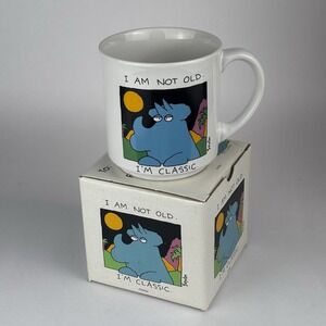 Vintage Sandra Boynton Dinosaur Coffee Mug "I Am Not Old, I'm Classic" NEW Box